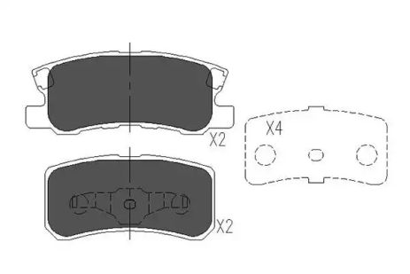 Колодки задние тормозные Outlander/Lancer/Pajero 90-, KAVO PARTS (KBP5515)