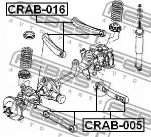 Сайлентблок заднего продольного рычага, JEEP FEBEST (CRAB005)