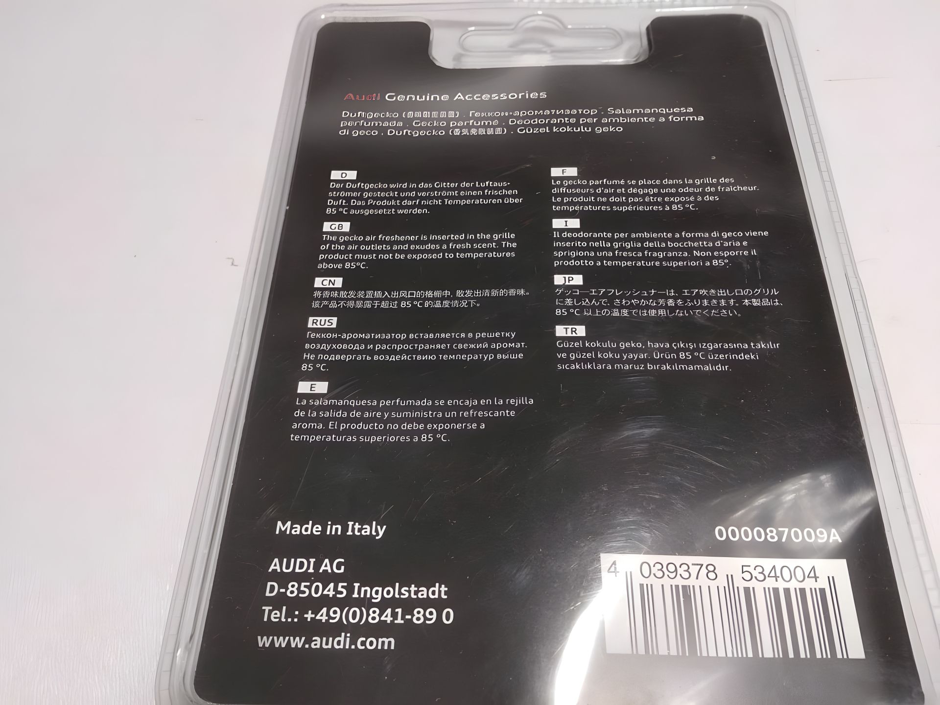 Автомобільний освіжувач повітря AUDI (000087009A) Gecko Cockpit Air Freshener (Сірий) Автомобільний освіжувач повітря AUDI (000087009A) Gecko Cockpit Air Freshener (Сірий)