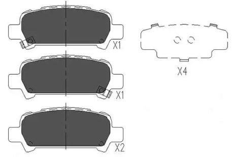 Колодки задние тормозные Impreza/Outback/Forester -09, KAVO PARTS (KBP8002)