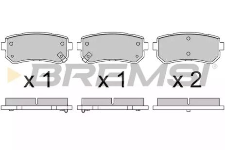 Колодки задние тормозные Sonata VI/VII/ix 35/Optima/Sportage 09- (Mando), Bremsi (BP3614)