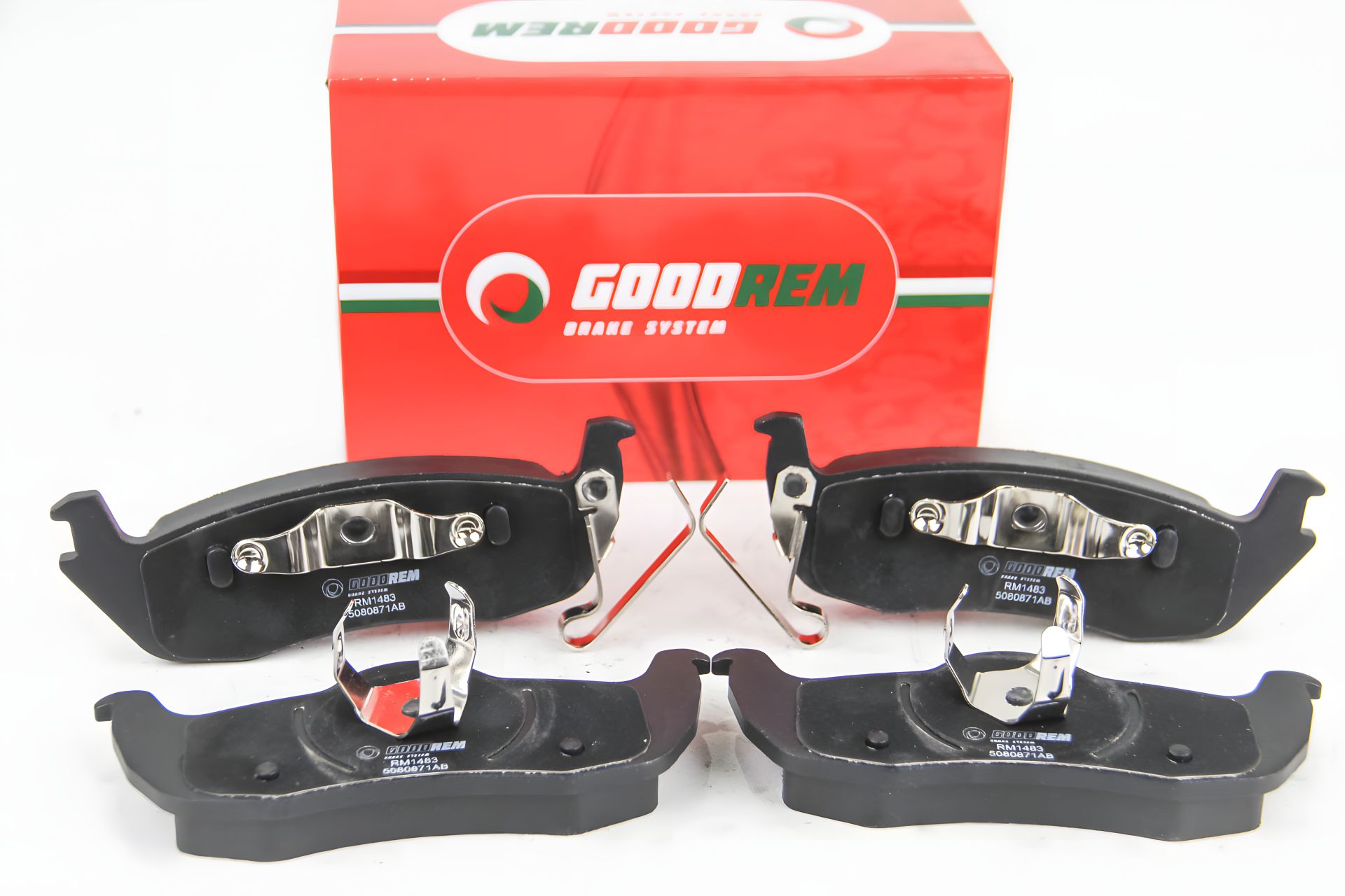 Задні гальмівні колодки для Grand Cherokee/Commander/QX56 03-13, GOODREM (RM1483) Задні гальмівні колодки для Grand Cherokee/Commander/QX56 03-13, GOODREM (RM1483)