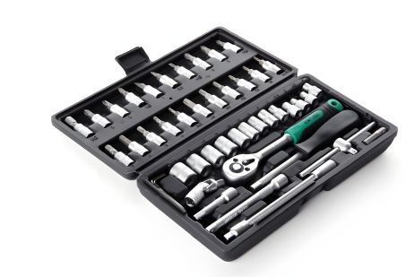 Набор инструментов СИЛА (252046), 72Т трещетка + 46 насадок Набор инструментов СИЛА (252046), 72Т трещетка + 46 насадок