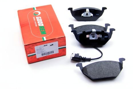 Гальмівні передні колодки Caddy III/Golf V/Octavia/A3 03- (з датчиком), GOODREM (RM1084)