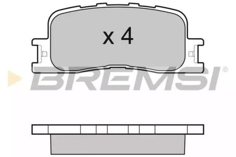 Колодки задние тормозные Toyota Camry 01-06 (akebono) (93x38x16), Bremsi (BP3060)