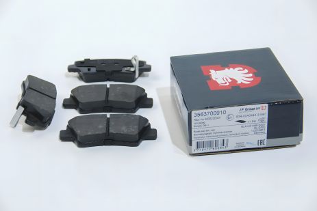 Задні гальмівні колодки Accent/Elantra/Tucson/Sportage 04-, JP Group (3563700910) Задні гальмівні колодки Accent/Elantra/Tucson/Sportage 04-, JP Group (3563700910)