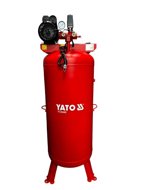 Мережевий компресор 230 В, 2.8 кВт, тиск 8 Bar, під. повітря-290 л/хв, ресивер-227 л Yato YT-232405 Мережевий компресор 230 В, 2.8 кВт, тиск 8 Bar, під. повітря-290 л/хв, ресивер-227 л Yato YT-232405