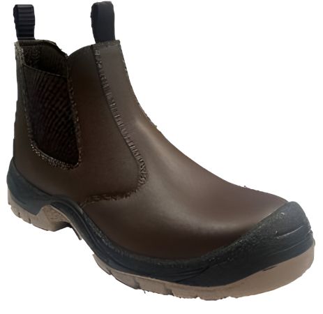 Рабочие низкие сапоги из полированной кожи CHELSEA, коричневые с полиуретановой подошвой, размер 43 Yato YT-807745