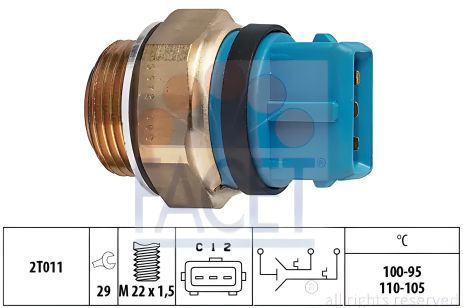 Датчик вентилятора включения Opel Omega 2.5-3.2 i 94-, FACET (75672) Датчик вентилятора включения Opel Omega 2.5-3.2 i 94-, FACET (75672)