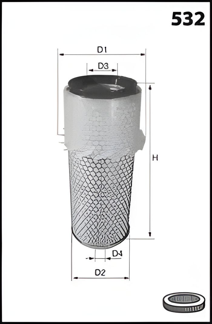 Повітряний фільтр MITSUBISHI PAJERO, MECAFILTER (EL3804) Повітряний фільтр MITSUBISHI PAJERO, MECAFILTER (EL3804)
