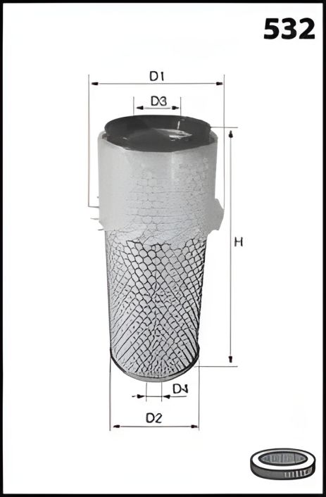 Фильтр воздушный MITSUBISHI GALLOPER от MECAFILTER (EL3827)