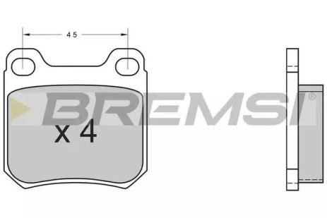 Колодки задние тормозные Opel Vectra B/Omega B 94-03 (ATE), Bremsi (BP2368)