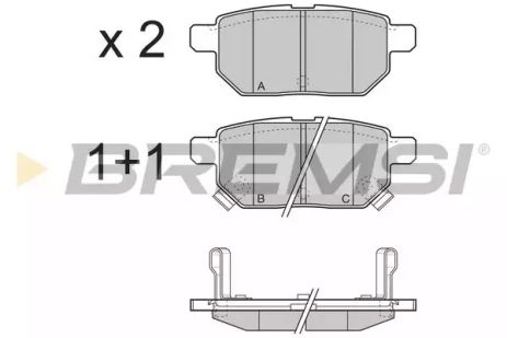 Колодки задние тормозные Toyota Corolla/Yaris 05-, Bremsi (BP3322)