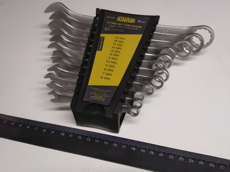 Набор ключей СИЛА (201140) 12 шт. 6-22 в пластике/CrV/рожково-накидные Набор ключей СИЛА (201140) 12 шт. 6-22 в пластике/CrV/рожково-накидные