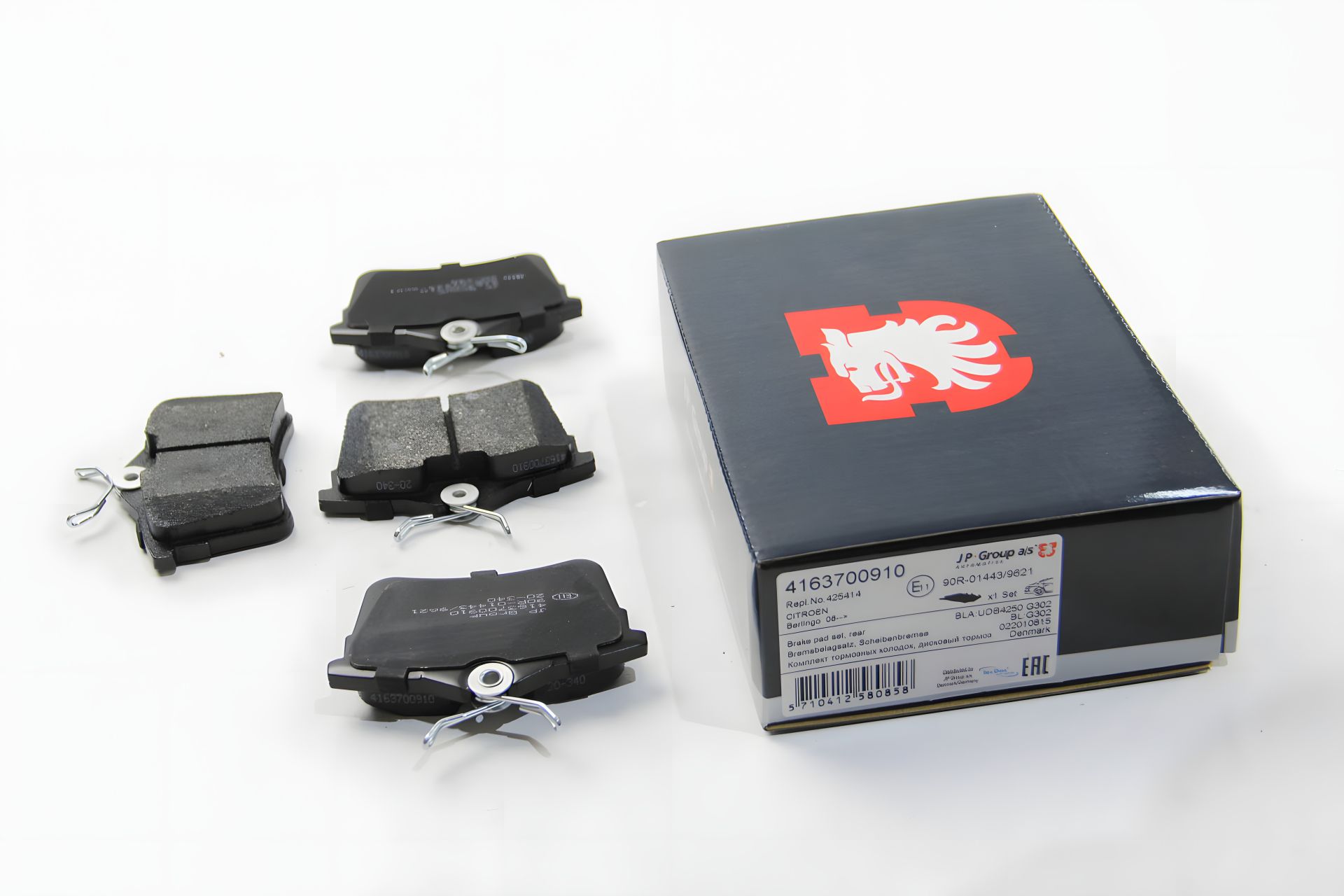 Колодки задні гальмівні Berlingo/Partner 08- JP Group (4163700910) Колодки задні гальмівні Berlingo/Partner 08- JP Group (4163700910)