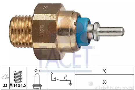 Датчик температуры охлаждаемой жидкости Mercedes Benz W124/201/T1/T2 M102/OM602/603 77-, FACET (7407