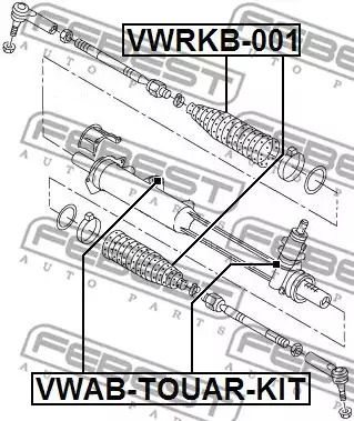 Сайлентблок рулевой рейки (комплект), audi q7/touareg 03-15 FEBEST (VWABTOUARKIT)