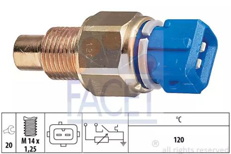 Датчик температури Berlingo/Partner 1.8/1.9D (120C)/Scudo/Ducato, FACET (73558)