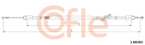 Трос ручного гальма для VITO/VIANO, COFLE (1ME005) Трос ручного гальма для VITO/VIANO, COFLE (1ME005)