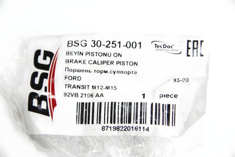 Поршень переднего суппорта для Transit T12/T15 93-00 от Basbug (BSG30251001)