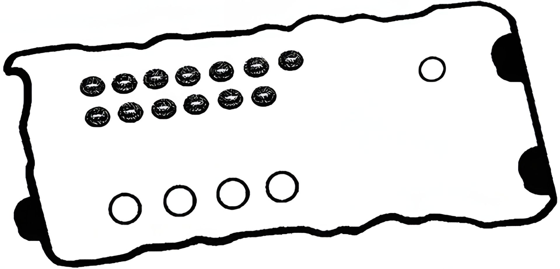 Прокладок комплект клапанної кришки BGA Nissan Primera/Infiniti G (RK5386) Прокладок комплект клапанної кришки BGA Nissan Primera/Infiniti G (RK5386)