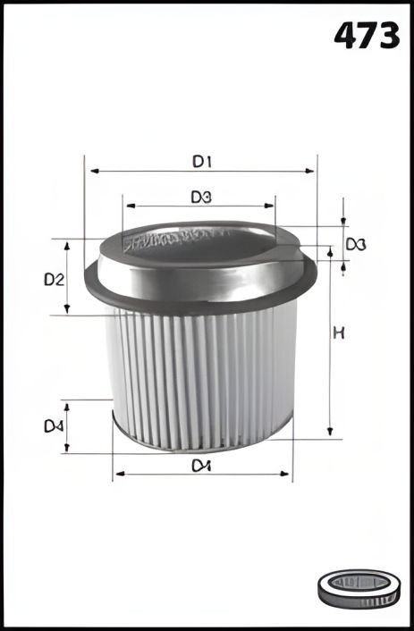 Воздушний фільтр для KIA JOICE, HYUNDAI GALLOPER, MITSUBISHI GALLOPER, MECAFILTER (EL3805)