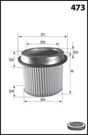 Air Joice Air Filter, Hyundai Galloper, Mitsubishi Galloper, Mecafilter (EL3805)