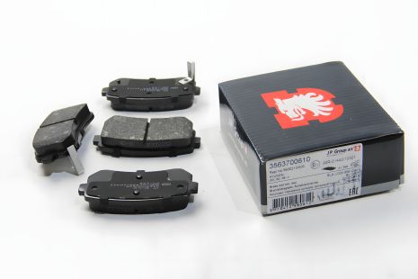 Гальмівні колодки задні для Hyundai Accent/Kia Rio/Cee\'d 05- (mando), JP Group (3563700610) Гальмівні колодки задні для Hyundai Accent/Kia Rio/Cee\'d 05- (mando), JP Group (3563700610)