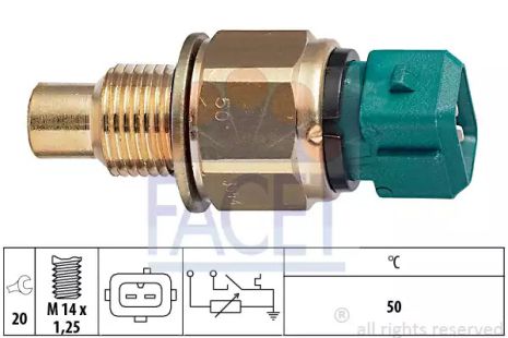 Датчик температуры (черный/зеленый) BERLINGO/JUMPY 1.9D 98-08, FACET (73554)