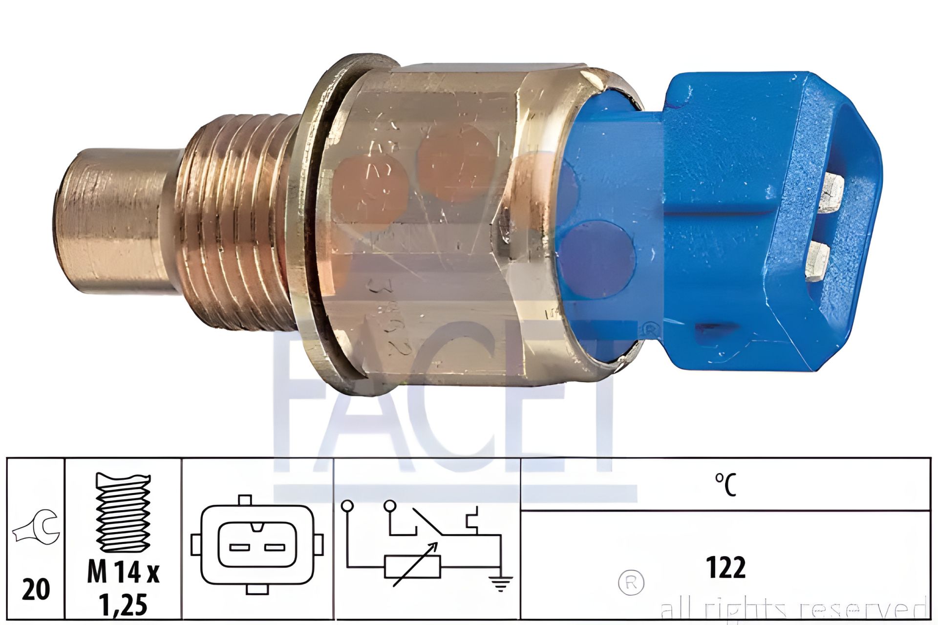 Температуры датчик (2 конт., синий) BERLINGO/JUMPY 1.9D 96-15, FACET (73552) Температуры датчик (2 конт., синий) BERLINGO/JUMPY 1.9D 96-15, FACET (73552)