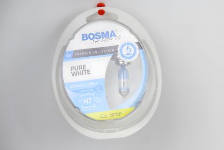 H7 автолампа PURE WHITE 12V 55W PX26D Упаковка 2шт, BOSMA (8894) H7 автолампа PURE WHITE 12V 55W PX26D Упаковка 2шт, BOSMA (8894)