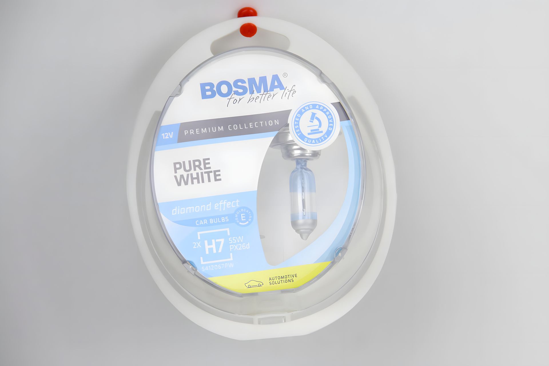 Автолампа H7 PURE WHITE 12V 55W PX26D, набор 2шт, BOSMA (8894) Автолампа H7 PURE WHITE 12V 55W PX26D, набор 2шт, BOSMA (8894)