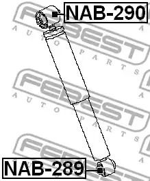 Сайлентблок заднего амортизатора Nissan Qashqai/Dualis I/Qashqai +2 I, FEBEST (NAB290)