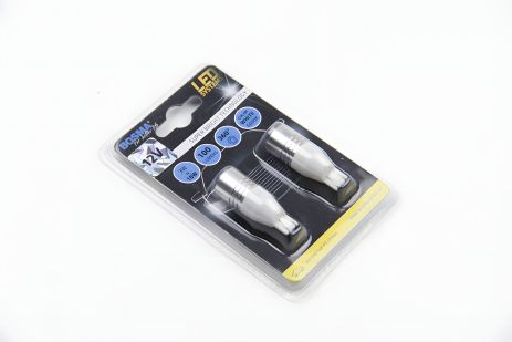 Автолампа T15 LED 12V 1xSMD 7080 LED WHITE, упаковка 2шт, BOSMA (4236)