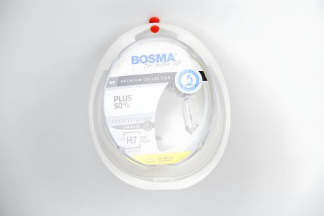 H7 Автолампа PLUS 50% 12V 55W PX26D Упаковка 2шт, BOSMA (4063) H7 Автолампа PLUS 50% 12V 55W PX26D Упаковка 2шт, BOSMA (4063)