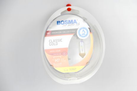 Автолампа H7 12V 55W PX26D CLASSIC GOLD Упаковка 2шт, BOSMA (8924)