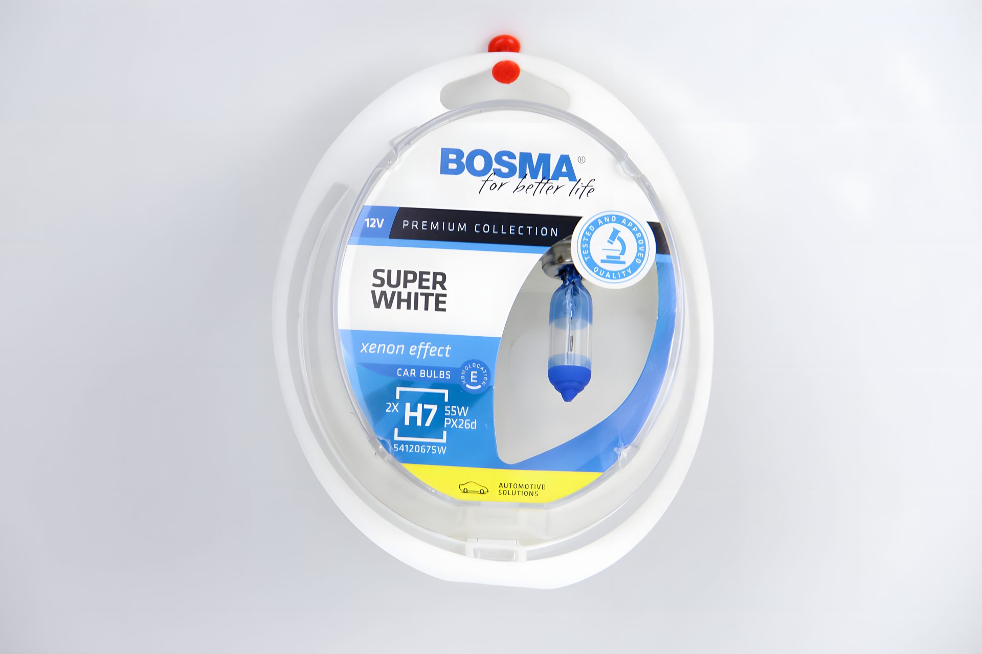 Автолампа H7 SUPER WHITE 12V 55W PX26D, набор 2 шт., BOSMA (3691) Автолампа H7 SUPER WHITE 12V 55W PX26D, набор 2 шт., BOSMA (3691)