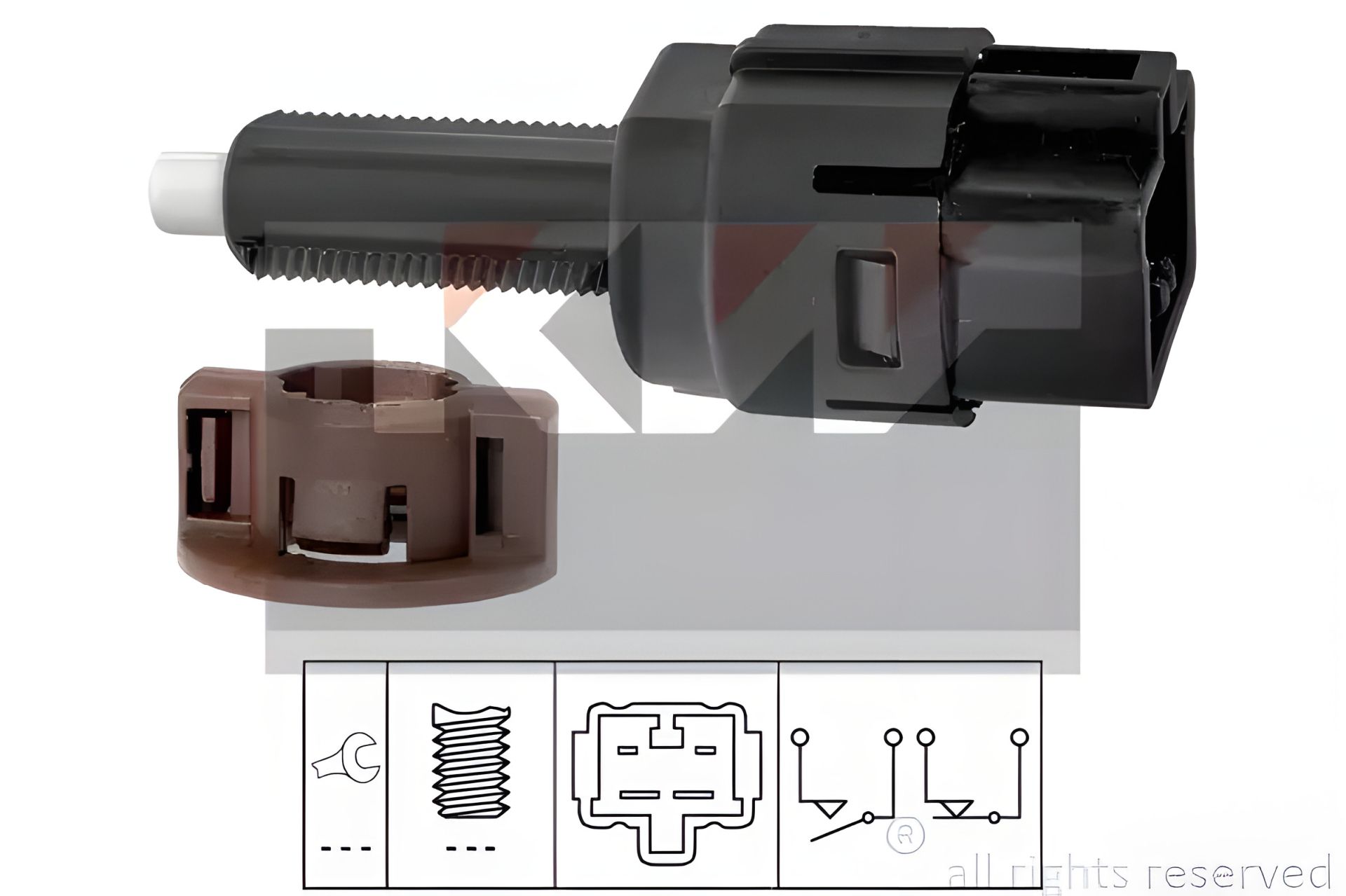Вимикач датчик стоп сигналу Honda Accord VIII, Civic VII, CR-V III all 11.01-, KW (510261) - Безпека Вимикач датчик стоп сигналу Honda Accord VIII, Civic VII, CR-V III all 11.01-, KW (510261) - Безпека