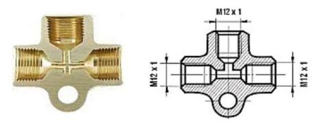 Тройник тормозной системы универсальный, ''WP'' (T-128)