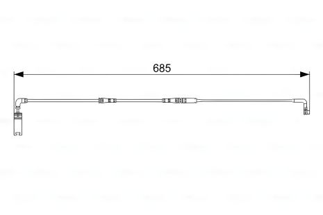 Датчик зношування задніх гальмівних накладок BMW 5 (E60) 6 (E63, E64), BOSCH (1987473003)