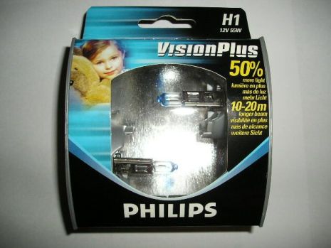 Philips H1 12V 55 Вт Vision Plus (+ 60%) (12258 ВП) 2 шт.