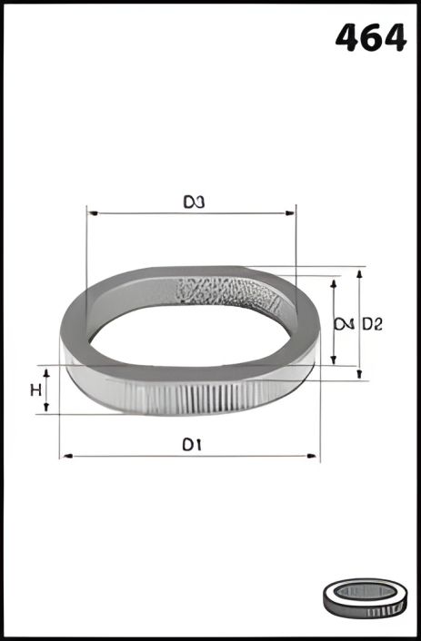 Повітряний фільтр Nissan Stanza, Mecafilter (EL3353)