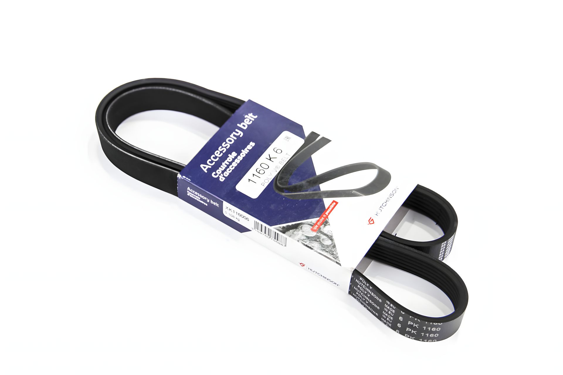 Ремінь генератора BMW F20/F30/F32 B38/B48 14-, Hutchinson (1160K6) Ремінь генератора BMW F20/F30/F32 B38/B48 14-, Hutchinson (1160K6)
