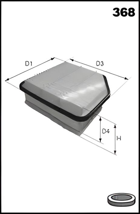 Воздушный фильтр для TOYOTA RAV 4, LEXUS IS, MECAFILTER (ELP9256)