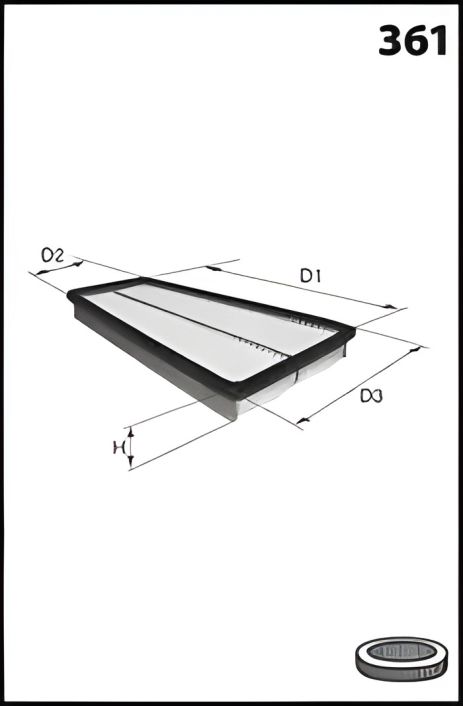 KIA CLARUS Повітряний фільтр, MECAFILTER (ELP3907) KIA CLARUS Повітряний фільтр, MECAFILTER (ELP3907)