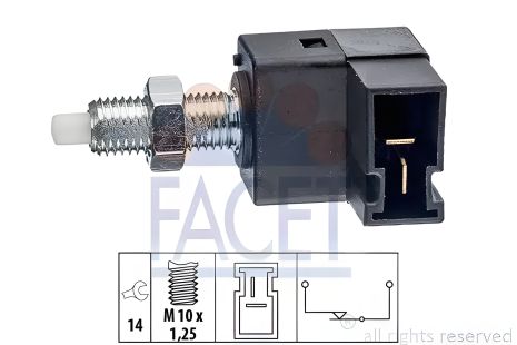 Стоп-сигнальный выключатель TUCSON/Elantra/i30/Santa FE/Sonata/, Ceed/Sportage/K2700 1.0-4.5 94-, FACET (71300)