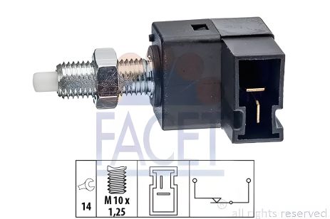 Вимикач стоп сигналу для TUCSON/Elantra/i30/Santa FE/Sonata/, Ceed/Sportage/K2700 1.0-4.5 94-, FACET (71300) Вимикач стоп сигналу для TUCSON/Elantra/i30/Santa FE/Sonata/, Ceed/Sportage/K2700 1.0-4.5 94-, FACET (71300)