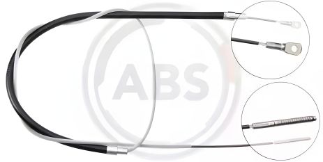 Задний трос ручного тормоза BMW 5 E34 87-Л=Пр (1755/610), ABS (K10256)