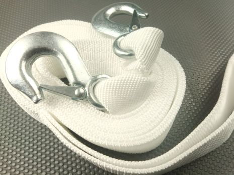 Буксировочный трос 5т. 5м. Elegant (101 820) с крюками/белый (101820)