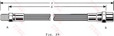 Шланг тормозной ALFA ROMEO, FORD, MB задн. TRW (PHB125)